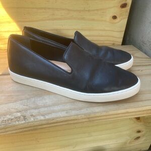 Birdies “The Swift” Black Leather Slip-On Sneakers - Size 8